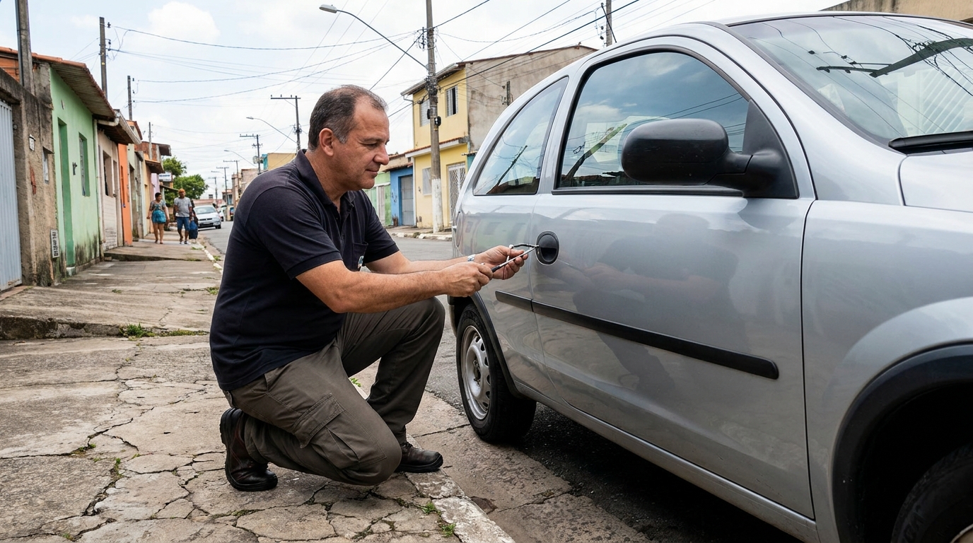 Abertura de carro sem danos por chaveiro em Cuiabá‑MT